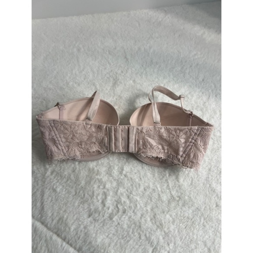 Aerie Real Sunnie Strapless Lightly Lined Bra Womens Removable Straps Pink 32D - Picture 2 of 6